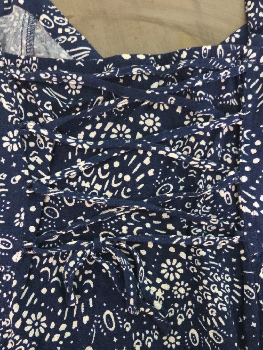 torrid Navy and White Floral Button-Front Sundress - Picture 5 of 5